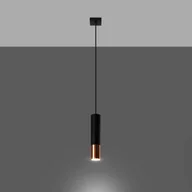 Lampy sufitowe - Euluna Thalassa lampa żyrandol 1-punktowa GU10 czarny/miedź - miniaturka - grafika 1