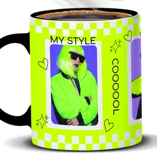 Kubek Z Nadrukiem MY CRAZY LIFE Zdjęcia Czarno Biały Kreator - Kubki - miniaturka - grafika 1