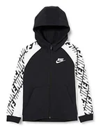 Bluzy dla chłopców - Nike B Nsw Ft Energy Fz bluza chłopięca czarny Black/White/(White) L - miniaturka - grafika 1