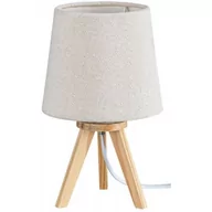 Lampy stojące - Rabalux Lychee lampa stołowa 1x25W szary/buk 2068 - miniaturka - grafika 1