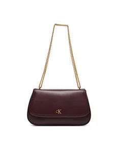 Calvin Klein Torebka Ck Convertible Chain Medium Bag LV04F3171G Bordowy - Torebki damskie - miniaturka - grafika 1