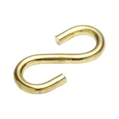 Haki, szakle i karabinki - Lux-Tools Hak S otwarty mosiądz 4,8x50mm 2szt. - miniaturka - grafika 1