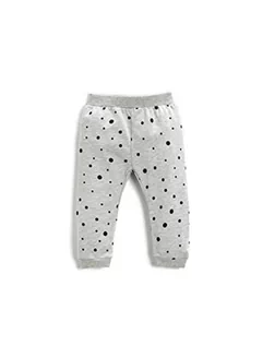 Bluzy dla chłopców - Koton Spodnie dresowe z nadrukiem Baby Girl Elastic Waistband, Szary wzór (0d2), 18-24 Miesiące - grafika 1