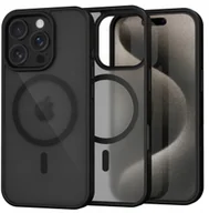 Etui i futerały do telefonów - Magnetyczne etui Supero Magmat MagSafe do iPhone 16 Pro, przezroczysto-czarne - miniaturka - grafika 1