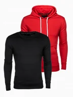 Bluzy męskie - Zestaw bluz męskich BASIC mix 2-pak V1 Z54 M - miniaturka - grafika 1