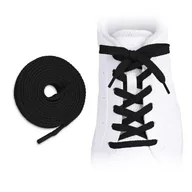 Akcesoria obuwnicze - Sznurówki płaskie 7 mm Czarny 60 cm - miniaturka - grafika 1