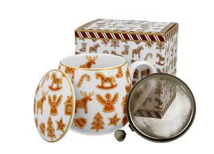 Zaparzacz baryłka 430 ml GINGERBREAD WHITE - Zaparzacze i kawiarki - miniaturka - grafika 1