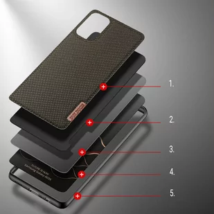 Dux Ducis Fino etui pokrowiec pokryty nylonowym materiałem Samsung Galaxy A03s zielony - Etui i futerały do telefonów - miniaturka - grafika 3