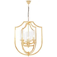 Lampy sufitowe - NOWOCZESNA LAMPA WISZĄCA ZŁOTA MEGI W6 - miniaturka - grafika 1