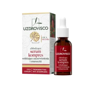 Uzdrovisco Cica Naczynka Chłodzące serum-kompres przeciw zaczerwienieniom na dzień i na noc 30ml - Serum do twarzy - miniaturka - grafika 1
