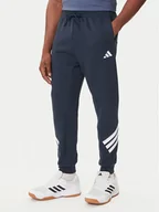 Spodnie sportowe męskie - adidas Spodnie dresowe Future Icons 3-Stripes JW7088 Granatowy Regular Fit - miniaturka - grafika 1