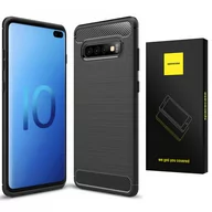 Etui i futerały do telefonów - Spacecase Carbon Galaxy S10+ Czarny - miniaturka - grafika 1