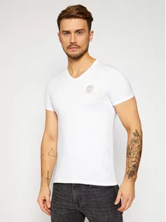 Koszulki i topy damskie - Versace T-Shirt Scollo AUU01004 Biały Regular Fit - grafika 1