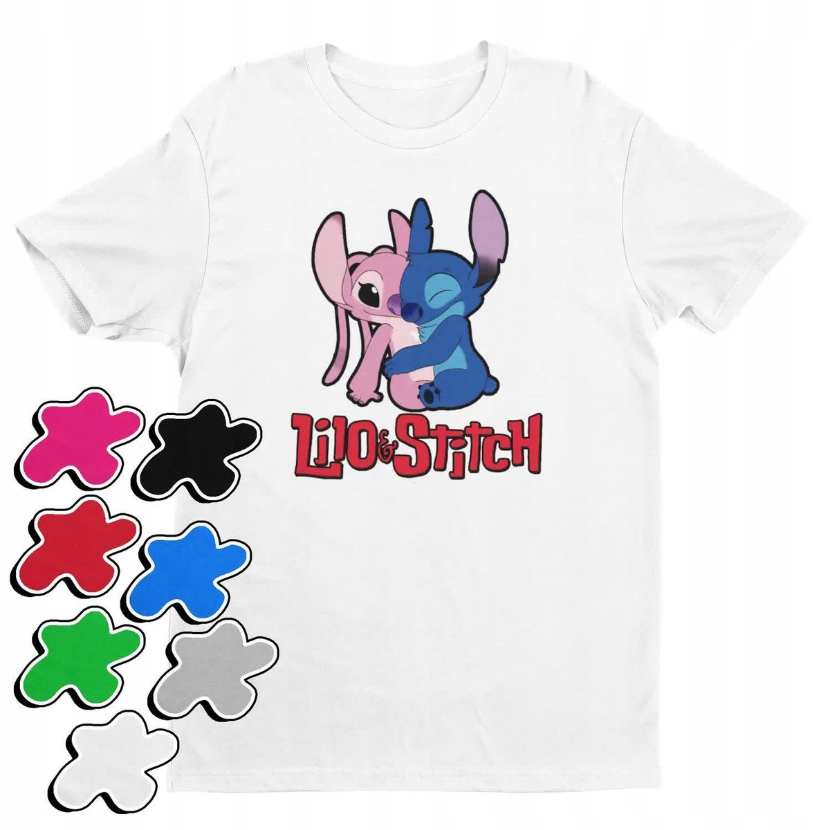 Koszulka T-Shirt Dziecięca Z Nadrukiem Duży Wybór Lilo Stitch -M 134-140
