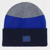 Czapki dla dzieci - Czapka Dziecięca 4F Zimowa Beanie Niebieska 4FJWAW24ACAPM426 Sportowa - miniaturka - grafika 1