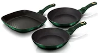 Zestawy garnków i patelni - 3 zielone patelnie z powłoką granitową D2-P29 - miniaturka - grafika 1