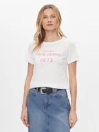 Koszulki i topy damskie - Pepe Jeans T-Shirt Harbor PL505743 Biały Regular Fit - miniaturka - grafika 1