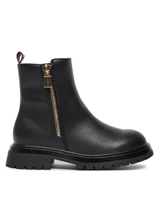 Tommy Hilfiger Botki Chelsea Boot T3A5-33566-1351 M Czarny - Buty dla chłopców - miniaturka - grafika 1