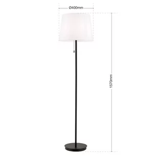 Tekstylna lampa stojąca Ludwig, czarna matowa - Lampy stojące - miniaturka - grafika 3