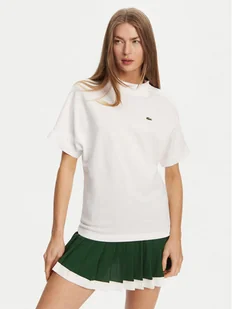 Lacoste Polo PF9654 Biały Relaxed Fit - Koszulki i topy damskie - miniaturka - grafika 1