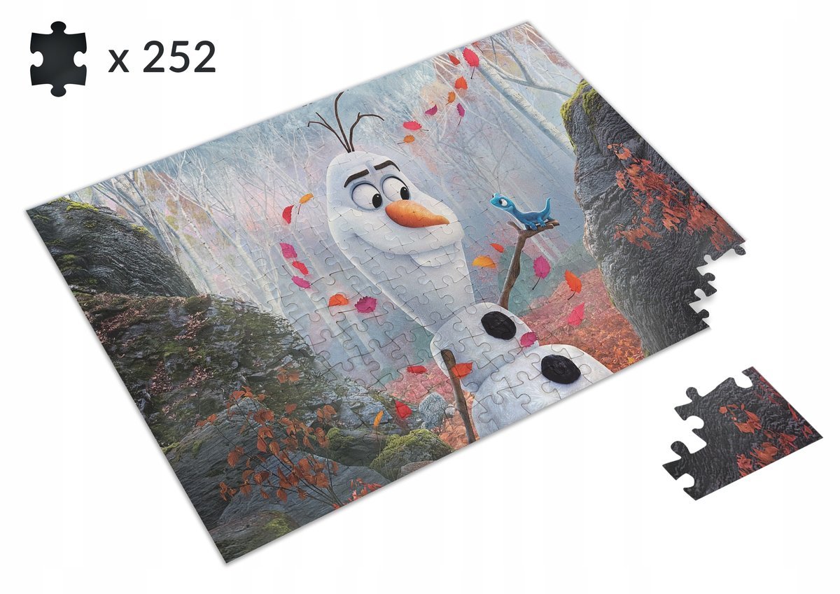 PUZZLE OLAF FROZEN KRAINA LODU +IMIĘ 252