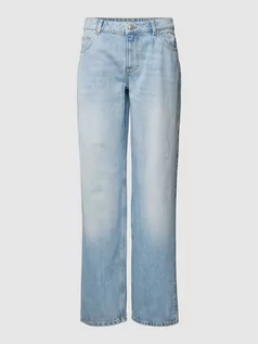 Spodnie damskie - Jeansy z wpuszczanymi kieszeniami - grafika 1