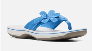 CLARKS JAPONKI DAMSKIE NIEBIESKIE NA LATO Z RZEPEM 40 Ż9L - Klapki i japonki damskie - miniaturka - grafika 1