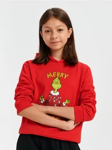 Sinsay - Bluza świąteczna Grinch - czerwony - Swetry dla dziewczynek - miniaturka - grafika 1