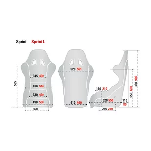 Fotel Sparco SPRINT MY19 czarny (homologacja FIA) - Fotele kubełkowe - miniaturka - grafika 6