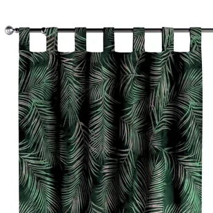 Dekoria Zasłona na szelkach 1 szt. zielony w liście 1szt 130 × 260 cm Velvet 310-704-21 - Zasłony - miniaturka - grafika 1