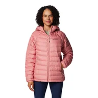 Kurtki damskie - Damska kurtka z kapturem Columbia Powder Lite II Hooded Jacket pink agave - S - miniaturka - grafika 1