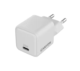 Canyon CU20C GaN 20W 1xPD Biały - Ładowarki do telefonów - miniaturka - grafika 1
