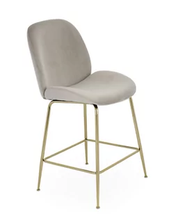 Hoker Dori Gold, beżowy, do kuchni, barowy, glamour, tapicerowany, z oparciem - Taborety i hokery Hoker Dori Gold, beżowy, do kuchni, barowy, glamour, tapicerowany, z oparciem - Taborety i hokery - miniaturka - grafika 1