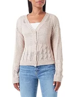 Swetry damskie - TILDEN Damski sweter z dzianiny z szerokimi oczkami 39431320, beżowy wełniany, S, beż wełniany, S - miniaturka - grafika 1