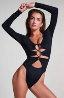 Biustonosze - Hunkemöller Body Kiki Czarny - miniaturka - grafika 1
