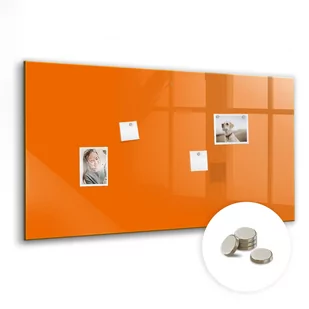 Tablica Magnetyczna do Biura z Magnesami - 120x60 cm, Kolor pomarańczowy - Tablice i flipcharty - miniaturka - grafika 1