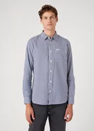 Koszule męskie - Wrangler 1 Pocket Shirt Męska Koszula W Kratę Blue Ribbon W5A22Lb51-M - miniaturka - grafika 1