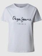 Koszulki i topy damskie - Pepe Jeans Koszulka "Val" w kolorze białym - miniaturka - grafika 1