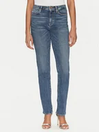 Spodnie damskie - Guess Jeansy WBGA08 D4LT0 Niebieski Straight Fit - miniaturka - grafika 1