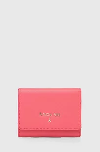 Patrizia Pepe portfel skórzany damski kolor różowy - Portfele - miniaturka - grafika 1