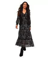 Sukienki - Joe Browns Damska abstrakcyjna zimowa sukienka z dekoltem w serek na co dzień, czarna, 8, Czarny, 34 - miniaturka - grafika 1