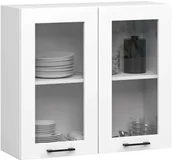Szafki kuchenne - Biała szafka kuchenna górna z witryną L1-D79 - miniaturka - grafika 1