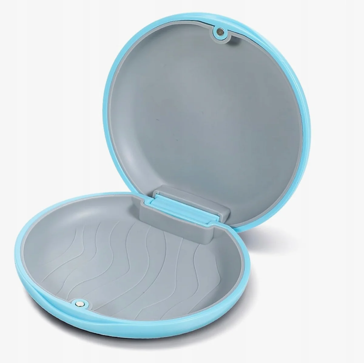 PUDEŁKO ORTODONTYCZNE 87X87X24MM POJEMNIK NA PROTEZY ZĘBOWE PRZENOŚNE ETUI