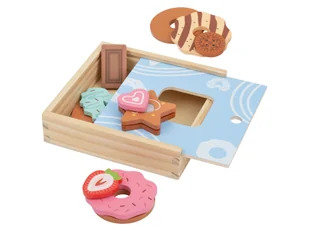Lupilu Zestaw drewnianych produktów spożywczych do zabawy Pudełko na herbatniki - Zabawki AGD Lupilu Zestaw drewnianych produktów spożywczych do zabawy Pudełko na herbatniki - Zabawki AGD - miniaturka - grafika 1