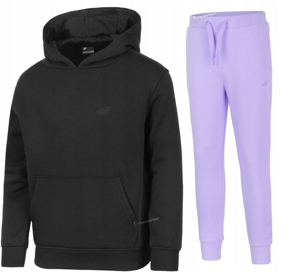 4F OCIEPLANY DZIEWCZÄCY DRES KOMPLET BLUZA SPODNIE / rozm 158