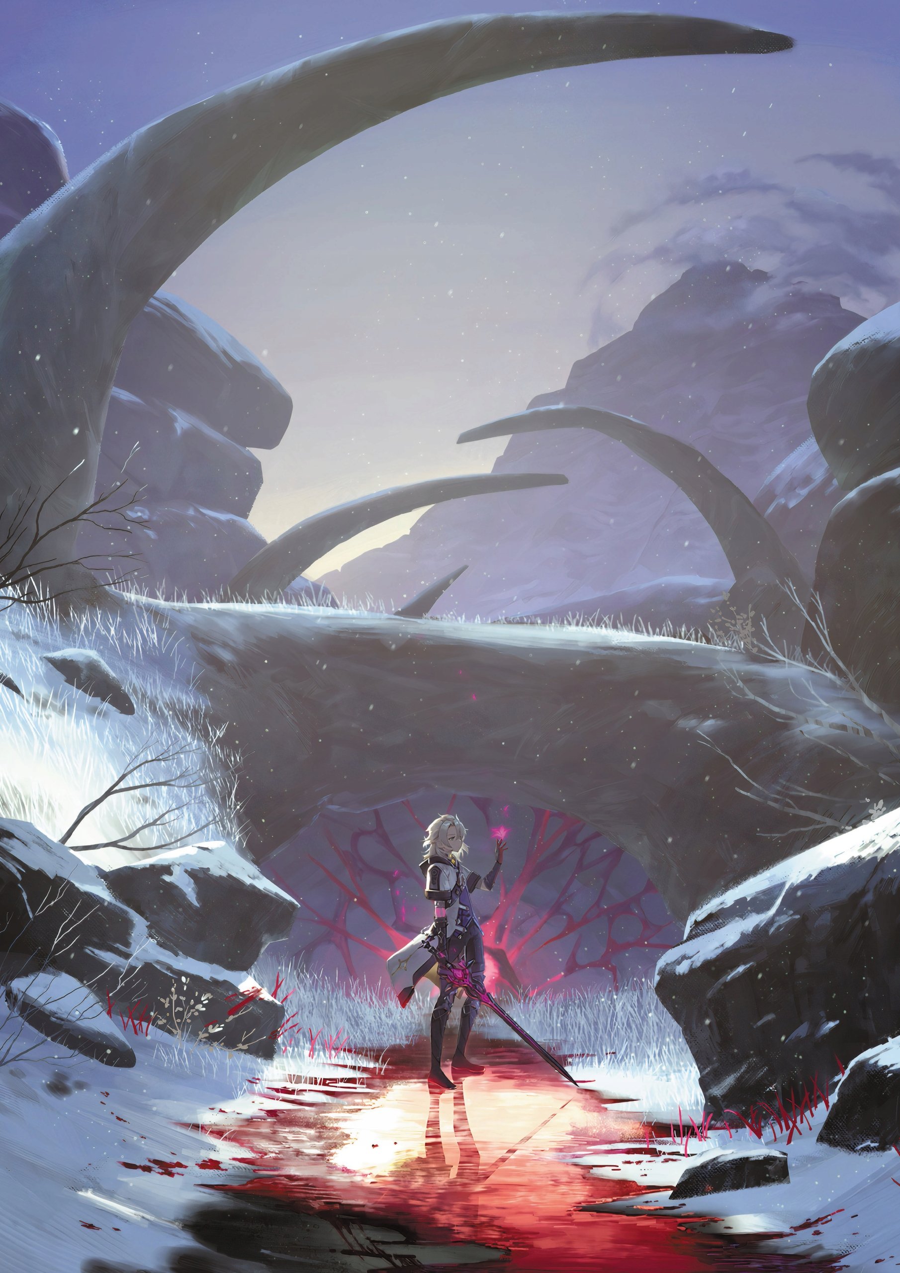 Plakat A3 Genshin Impact Anime Gra Albedo