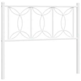 vidaXL Metalowe wezgłowie, białe, 100 cm - Inne meble do sypialni - miniaturka - grafika 1