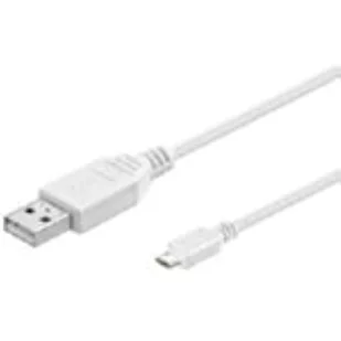 MicroConnect USB A  Micro USB B 5P 3 m White USBABMICRO3W - Kable USB - miniaturka - grafika 2