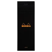 Notesy i bloczki - Blok Rhodia N°8 7,4x21 cm, linie, czarny - miniaturka - grafika 1