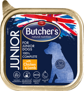 Mokra karma dla psów - Butchers Junior pasztet z delikatnym kurczakiem i jagnięciną 150g tacka 9518-uniw - miniaturka - grafika 1